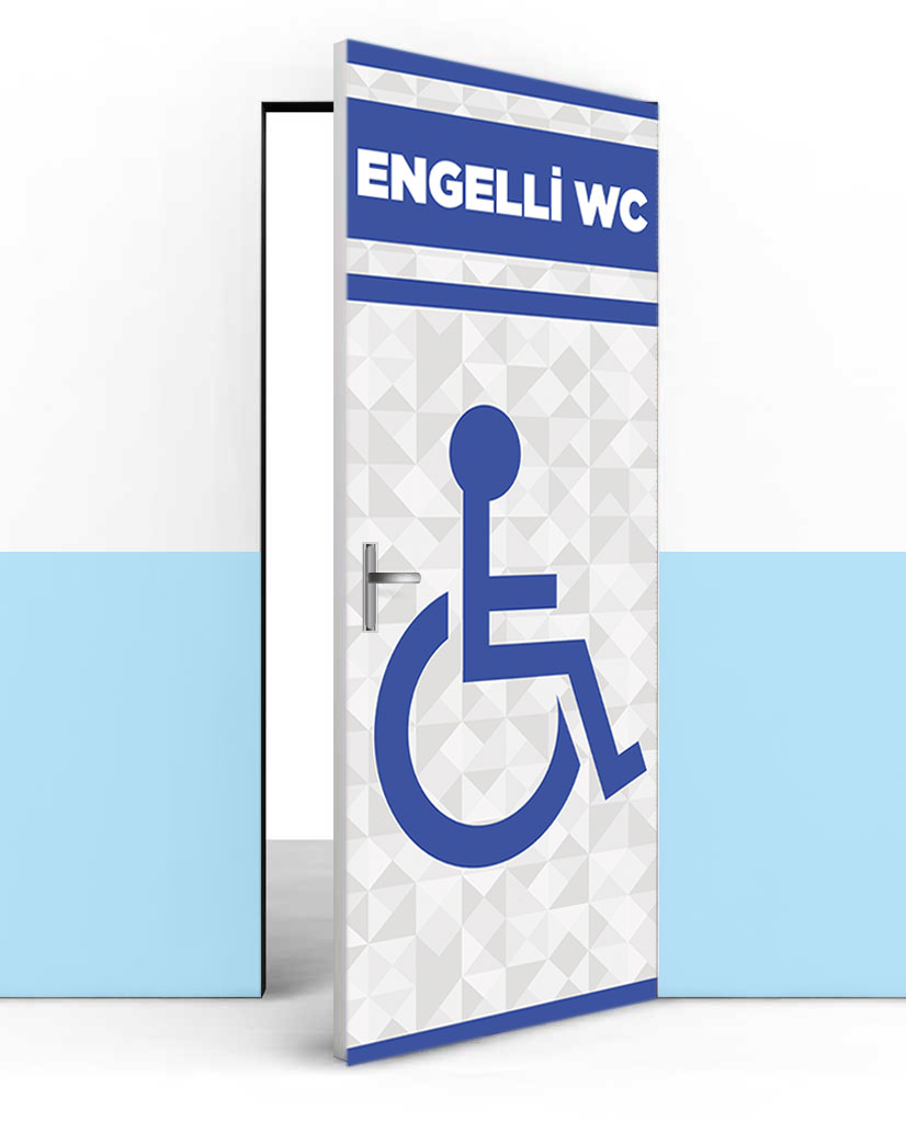 Engelli wc kapı giydirme